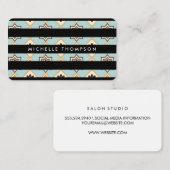 Carte De Visite Modern Textile with Stripes (Devant / Derrière)