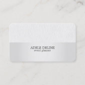 Carte De Visite Modern Texture Grey Silver Planificateur d'événeme (Devant)