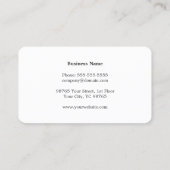 Carte De Visite Modern Texture Grey Silver Planificateur d'événeme (Dos)