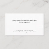 Carte De Visite Modern Three Photo Wedding Photography (Dos)