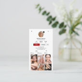 Carte De Visite Modern TikTok Influencer QR Code & Socials (Debout devant)