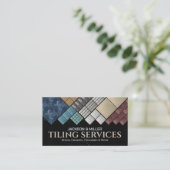 Carte De Visite Modern Tiling Services Black Marble Tile Collage (Debout devant)