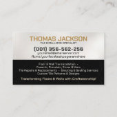 Carte De Visite Modern Tiling Services Black Marble Tile Collage (Dos)