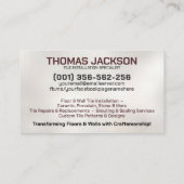 Carte De Visite Modern Tiling Services Black Marble Tile Collage (Dos)