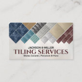 Carte De Visite Modern Tiling Services Black Marble Tile Collage (Devant)