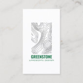 Carte De Visite Modern Topography Landscape Design (Devant)