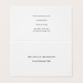 Carte De Visite Modern Trendy Minimalist Professional Plain (Extérieur déplié)