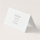 Carte De Visite Modern Trendy Minimalist Professional Plain (Dos)