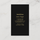 Carte De Visite Modern Tropical Palm Trees Elegant Interior Design (Dos)