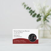 Carte De Visite Modern Unique Electrician Business Cards (Debout devant)