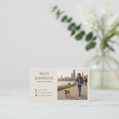 Carte De Visite Modern Urban Dog Walker Business Card (Debout devant)