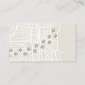 Carte De Visite Modern Urban Dog Walker Business Card (Dos)