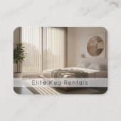 Carte De Visite Modern Vacation Rental Resort Photo QR Code (Devant)