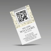 Carte De Visite Modern Vertical Yellow & Gray Geometric 