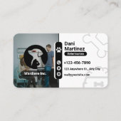 Carte De Visite Modern Vet Animal Hospital – Black & White  (Devant)