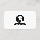 Carte De Visite Modern Vet Animal Hospital – Black & White  (Dos)