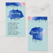 Carte De Visite Modern Washing Instructions Clothing Shirt CaRES (Devant / Derrière)