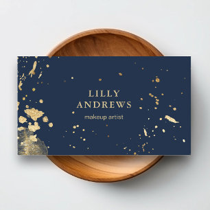Carte De Visite Modern Watercolour Gold