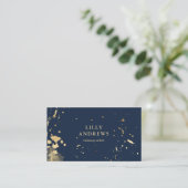 Carte De Visite Modern Watercolour Gold (Debout devant)