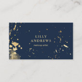 Carte De Visite Modern Watercolour Gold (Devant)