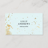 Carte De Visite Modern Watercolour Gold (Devant)