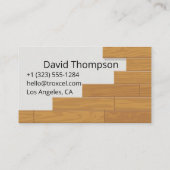 Carte De Visite Modern Wood Flooring Tile Service (Dos)