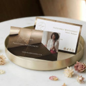 Carte De Visite Modern Wood Professional Interior Designer Photo