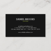 Carte De Visite Modern Yard Maintenance Green Grass Logo Black (Dos)