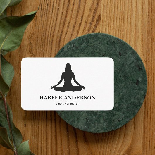 Carte De Visite Modern Yoga Instructeur Professionnel Logo Busines