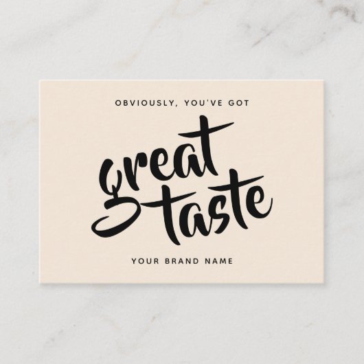 Carte De Visite Modern you've got great taste qr code thank you (Devant)