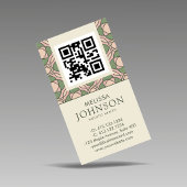 Carte De Visite Modern Zen Holistic Health QR Code Business Card