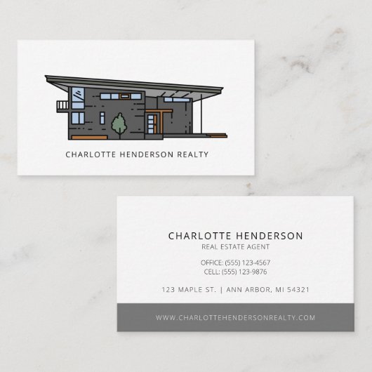 Carte De Visite Moderne (Devant / Derrière)