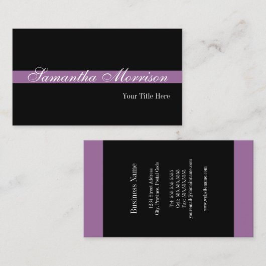 Carte De Visite Moderne (Devant / Derrière)