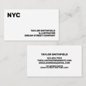 Carte de visite moderne (Devant / Derrière)