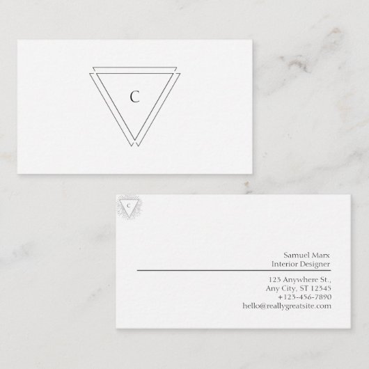 Carte de visite moderne (Devant / Derrière)