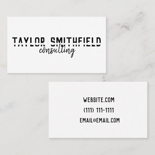 carte de visite moderne (Devant / Derrière)