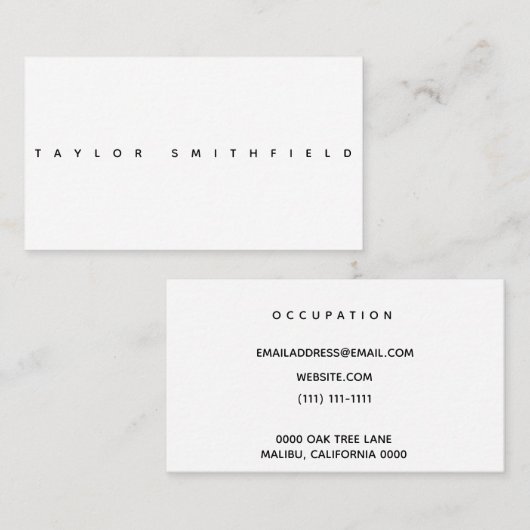 carte de visite moderne (Devant / Derrière)