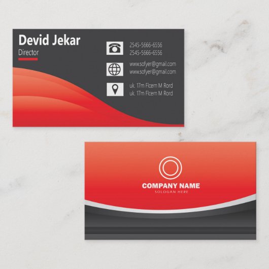 carte de visite moderne (Devant / Derrière)