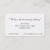 Carte De Visite Moderne (Dos)