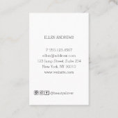 Carte de visite moderne (Dos)