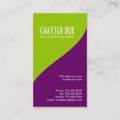 Carte de visite moderne (Dos)