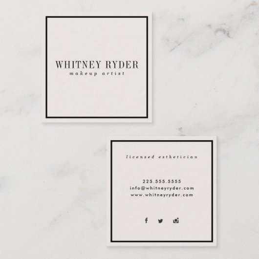 Carte de visite moderne (Devant / Derrière)