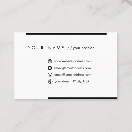 Carte De Visite Moderne (Dos)