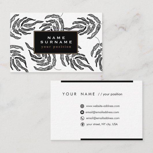 Carte De Visite Moderne (Devant / Derrière)