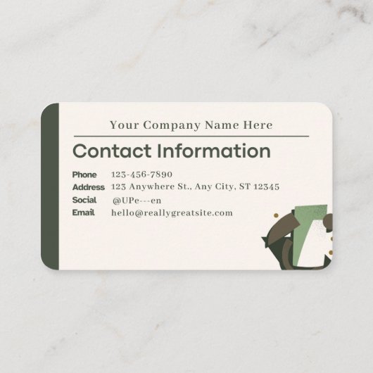 Carte de visite _ Moderne (Dos)