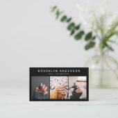 Carte De Visite Moderne 3 Photo Nail Artiste Tech (Debout devant)