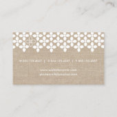 Carte de visite moderne à fleurs blanches (Dos)