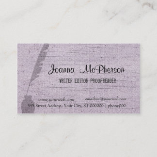 Carte De Visite Moderne à la mode du stylo antique de l'auteur