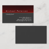 Carte de visite moderne  à la mode rouge gris-roug (Devant / Derrière)