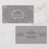 Carte de visite moderne à plat lisse de techno (Devant / Derrière)